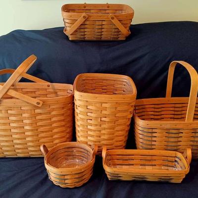 Longaberger Hand Woven Baskets, 1991, 1992, and 19993