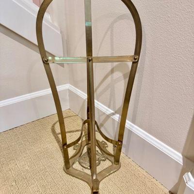 Metal Saddle Rack w/ Horse Head Detail	