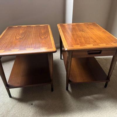 Pair of Lane Acclaim Mid-Century End Tables – Iconic Dovetail Design	