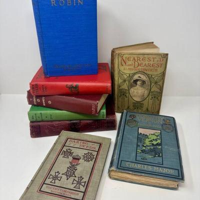 #2 Antique Illustrated Spines/Gilt Books: Burnett, Charles Major +	