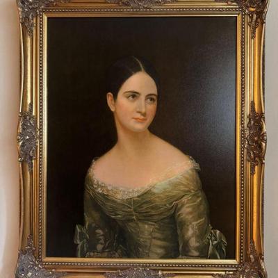 Framed Vintage Portrait Thomas Sully’s Miss Pearce	