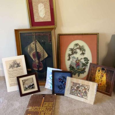 Eclectic Mix Of Art Pieces