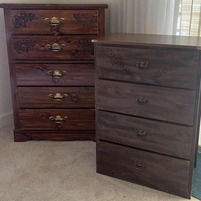 Five Drawer And Four Drawer Chests