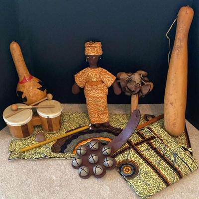 Ethnic Dress, Doll And Instruments