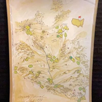 Augusta National 1933 Golf Course On Ceramic Candy Dish 