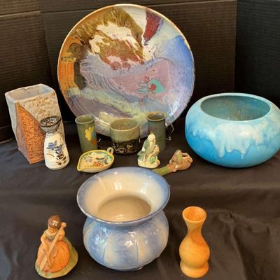 Pottery Pieces Includes A Beautiful Platter From S. Guchthen, Stowe, & Vermont 