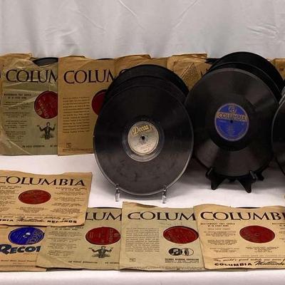 Columbia, Decca & Atlantic 78’ Vinyls