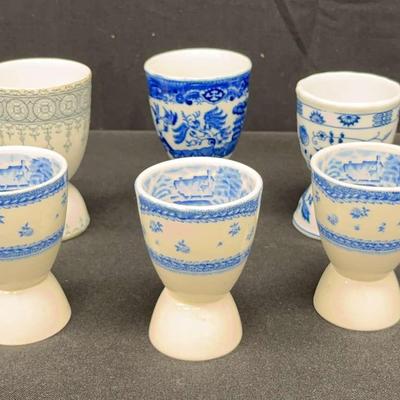 Egg Cups - Blue & White