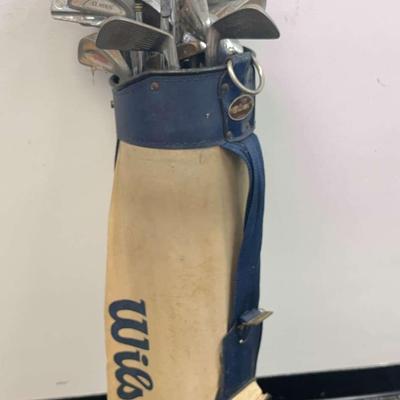 Vintage Golf Clubs In Bag (various Clubs)