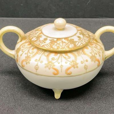Antique Handpainted Nippon Sugar Bowl 