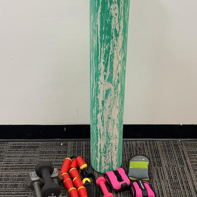 Hand Weights And Fitness Gear Feat. Pro-Roller