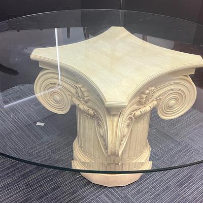 Glass Pedestal Table