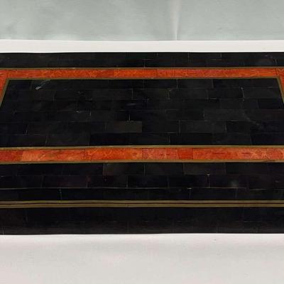 Black + Coral Tiled Box 