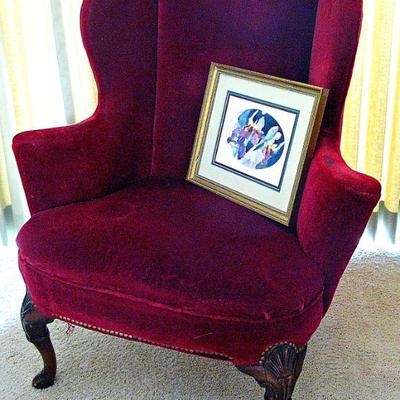 Antique Wing Armchair 