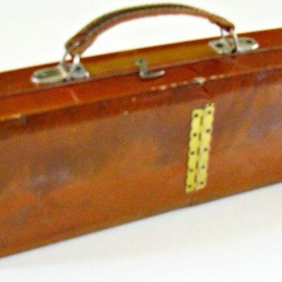 Vintage Japanese Sumi Calligraphy Set in a Wooden Box