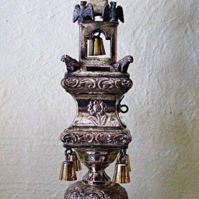 Antique Judaica Silver Spice Container 