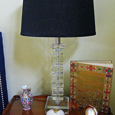 Pair of Beveled Crystal Table Lamps
