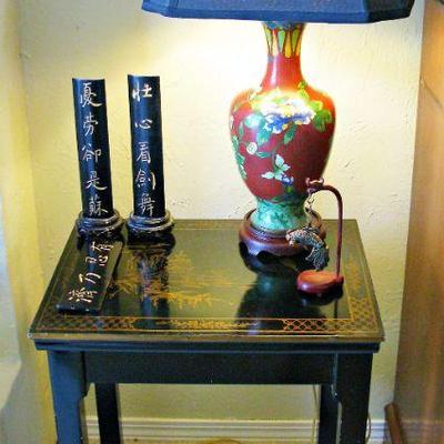 Japanese Wood Painted Table
