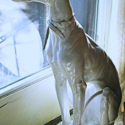 Ceramic Full Size Greyhound Statue
