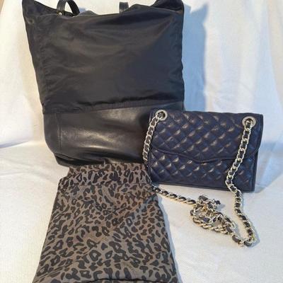 Rebecca Minkoff Tote Black And Small Shoulder Bag Navy Blue 