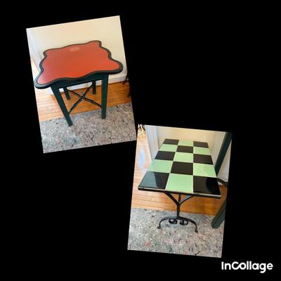 Two Accent/Side Tables-Wrought Iron & Tile
