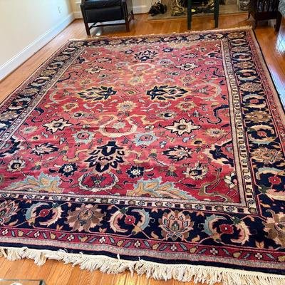 Vintage Indian Hand Knotted Rug 9’x11’6”