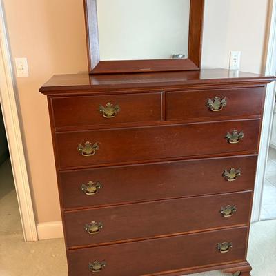 Vintage Chest Of Drawers & Mirror 