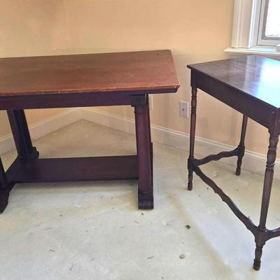 Antique Library Table & Vintage Table 