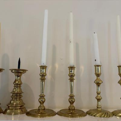 Three Pairs Of VA Metal Crafters Candlesticks 