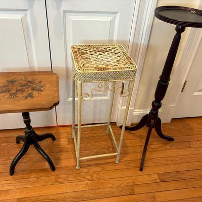 Two Plant Stands-1 Hitchcock Small Table
