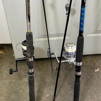 2 Daiwa Fishing Rods And Reels 