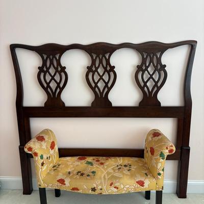Full Size Headboard, Upholstered Bench