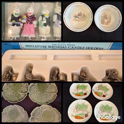 Wedgwood Peter Rabbit, Holt-Howard & Hand Painted Plates 