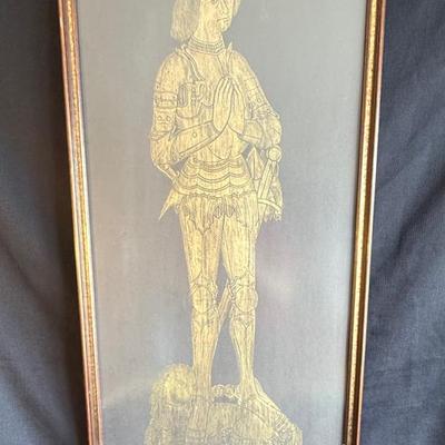 Vintage Brass Rubbing Of Paul Dayrell