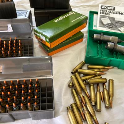 Lot Of Ammo - Cartridge Cases- Reloading Dies