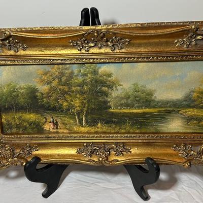 Oil Painting On Board - Signed H.Wood 