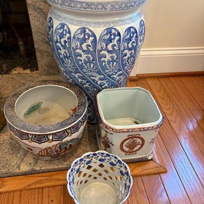 Garden Stool, Chinese Porcelain Fish Bowl, & More