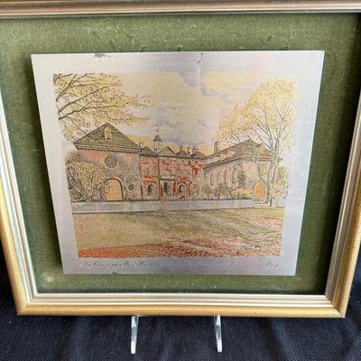 Limited Edition Damascene Etching By Reed And Barton “Christopher Wren Building” 