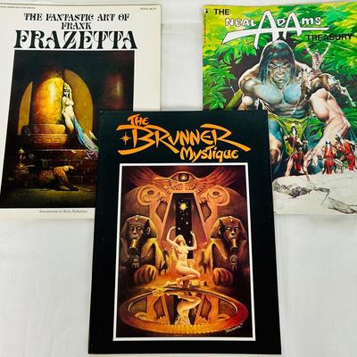 Comic Artist Books:  Neal Adams, Frazetta, Frank Brunner
