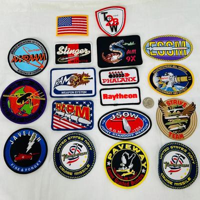 (17) Raytheon Vintage & Newer Missile & Bomb Patches 
