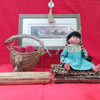 Native American / Southwest Decor W/ Porcelain Doll