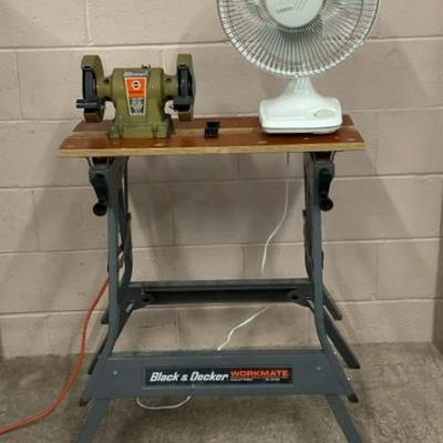 Black & Decker Workmate W/ Black & Decker Bench Grinder 