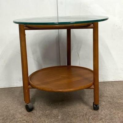 Teak Lazy Susan Bar Cart