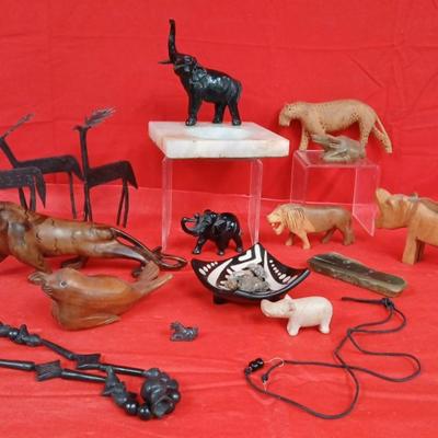 Vintage Decor in Wood- Iron-and  Marble/Onyx