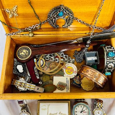 Box Full Of Costume Jewelry 