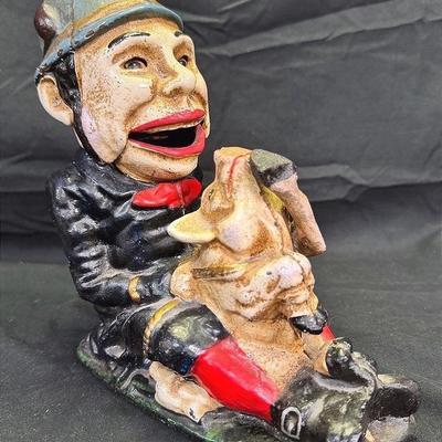 “Paddy And The Pig” Cast Iron Working Mechanical Bank 