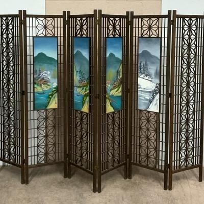 Decorative Handpainted Room Divider