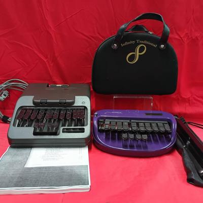 Pair Of Stenography Transcription Machines