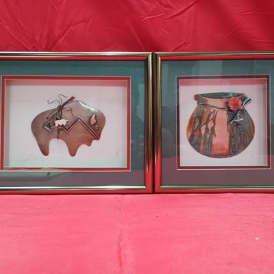 Oberkirsch Designs Native Copper Buffalo And Pottery Art