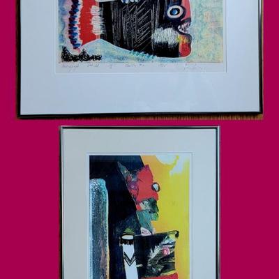 (2) Original Signed & Numbered Xerographs by William Gambini...